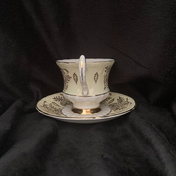 Vintage Paragon Fine Bone China Yellow/Gold & Pink Rose Tea Cup /Saucer Numbered - Picture 2 of 7